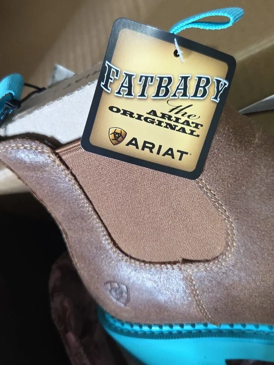 Ariat Fatbaby Twin Gore Wicker Turquoise Size 8.5 - Picture 3 of 15
